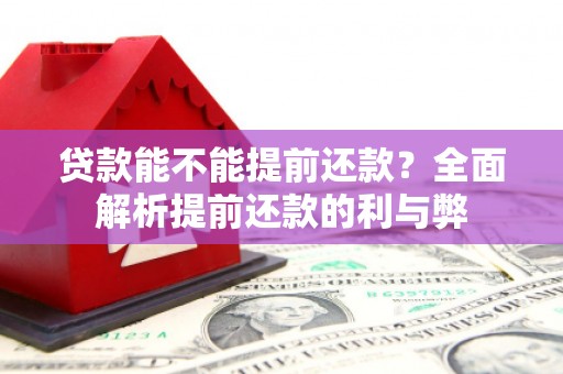 利州贷款能不能提前还款？全面解析提前还款的利与弊