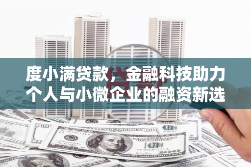 利州度小满贷款，金融科技助力个人与小微企业的融资新选择