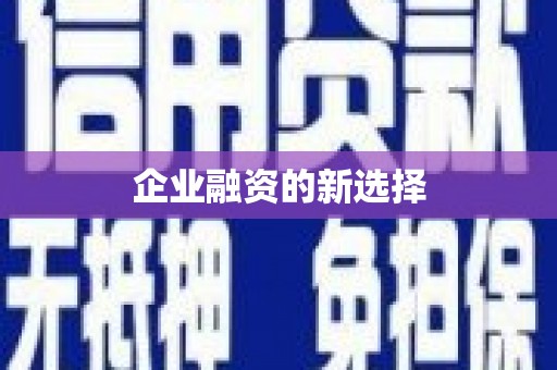 利州企业融资的新选择