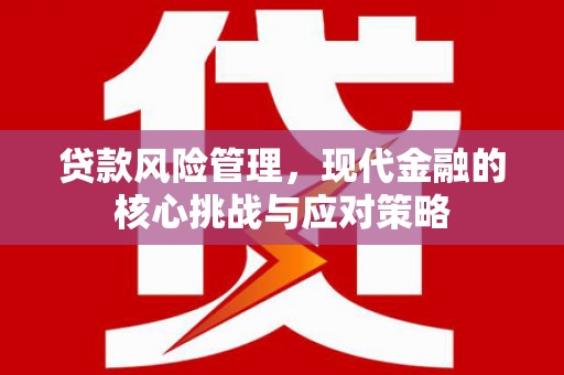 利州贷款风险管理，现代金融的核心挑战与应对策略