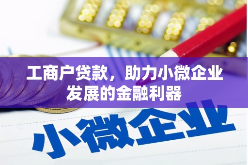 利州工商户贷款，助力小微企业发展的金融利器