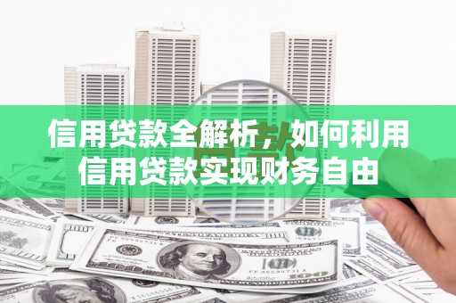 利州信用贷款全解析，如何利用信用贷款实现财务自由