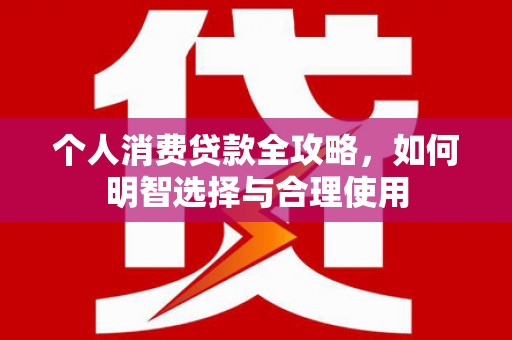 利州个人消费贷款全攻略，如何明智选择与合理使用